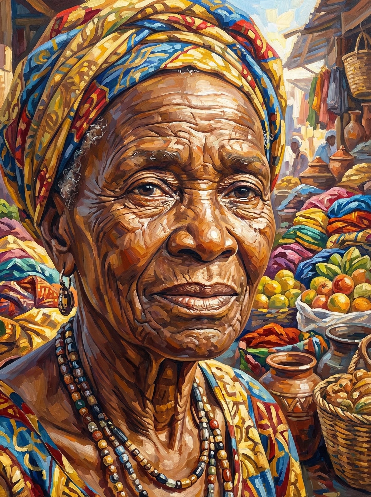 Market Woman Vibrant Headwrap (120 Colors)