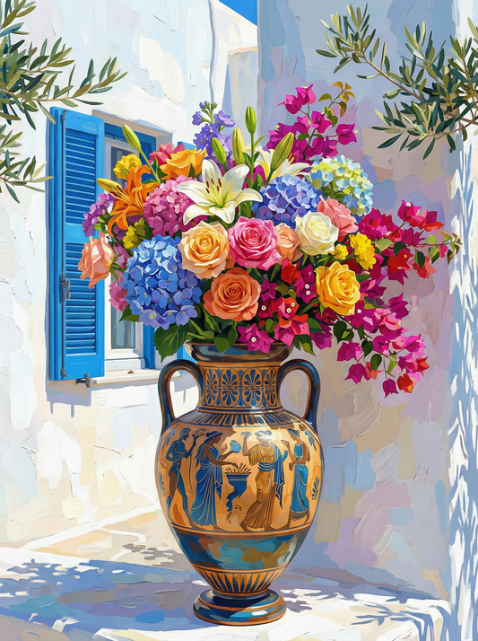 Mediterranean Blue Vase (80 Colors)