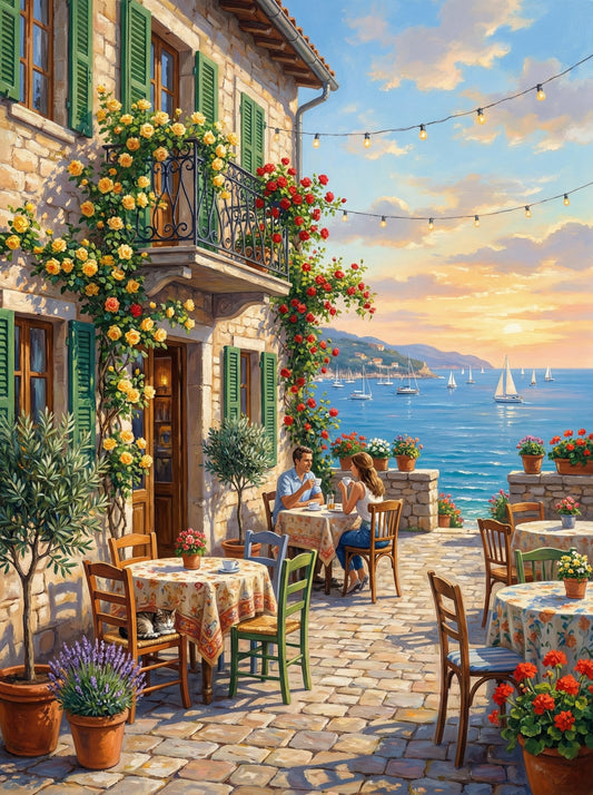 Mediterranean Seaside Terrace