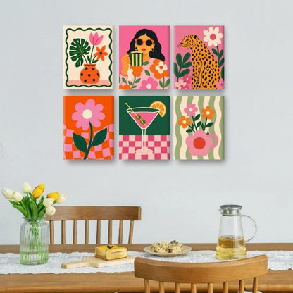 6 Mini Paintings - Vibrant Lifestyle Set