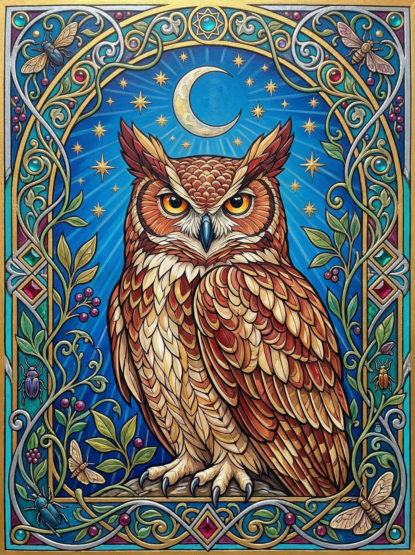 Moonlit Owl Serenade