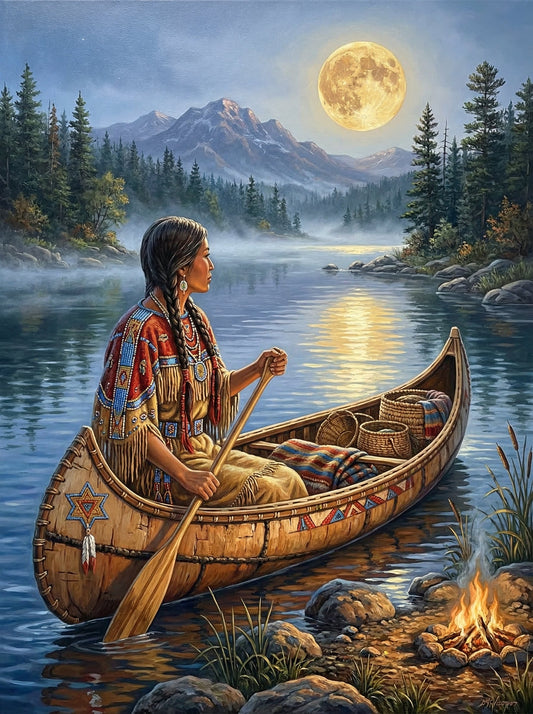 Moonlit Tribal Canoe (120 Colors)