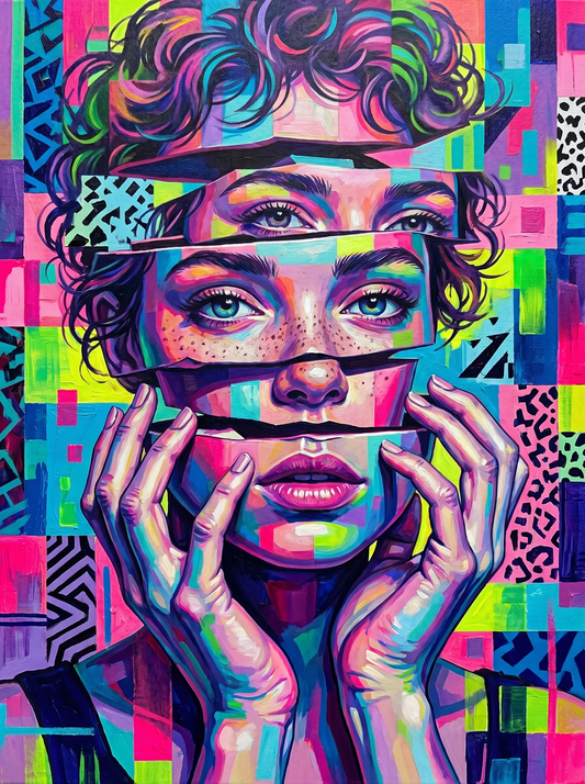 Neon Pop Art Portrait (120 Colors)