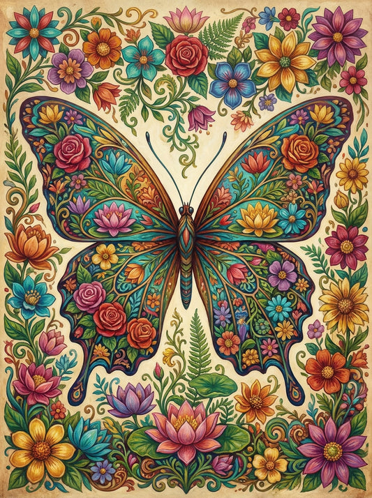 Floral Butterfly Garden (120 Colors)