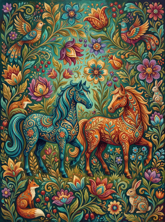 Enchanted Horse Garden (80 Colors)