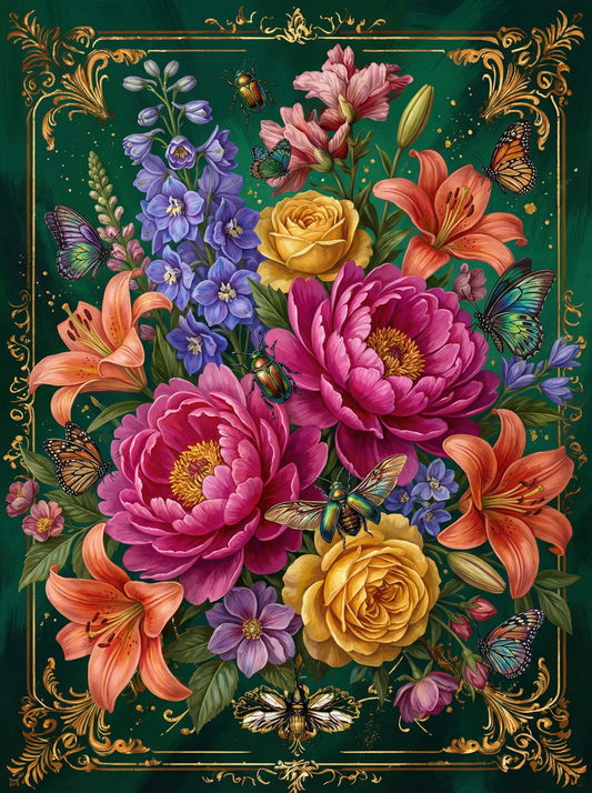 Ornate Floral Bouquet (120 Colors)