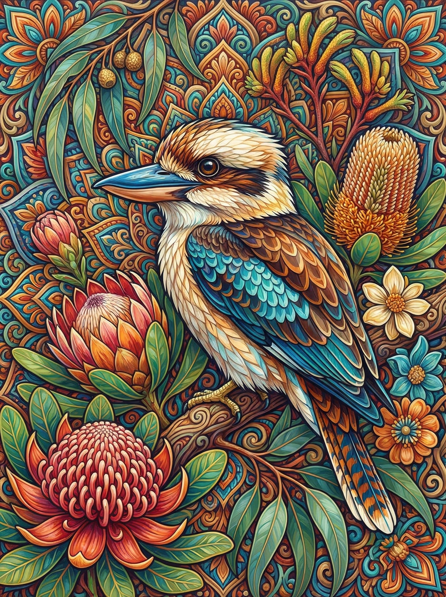 Ornate Kookaburra Garden (120 Colors)