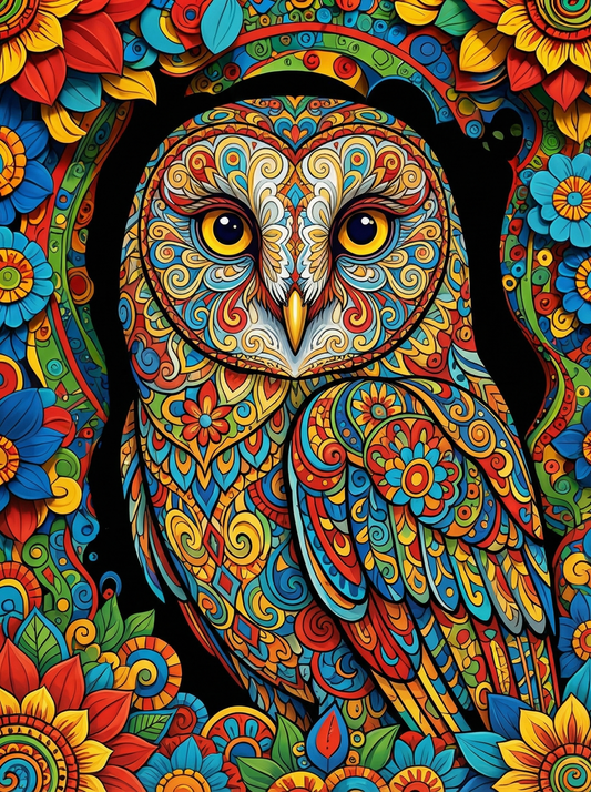 Mandala Owl (80 Colors)