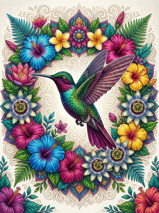 Ornate Hummingbird Florals (120 Colors)