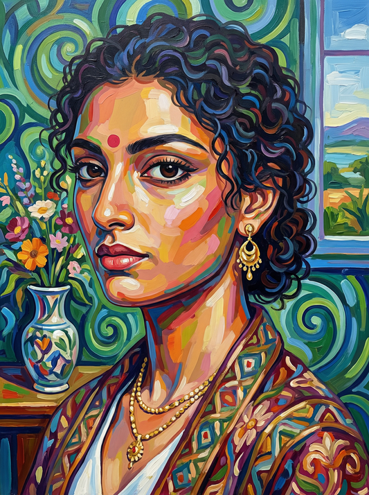 Ornate Woman Portrait (120 Colors)