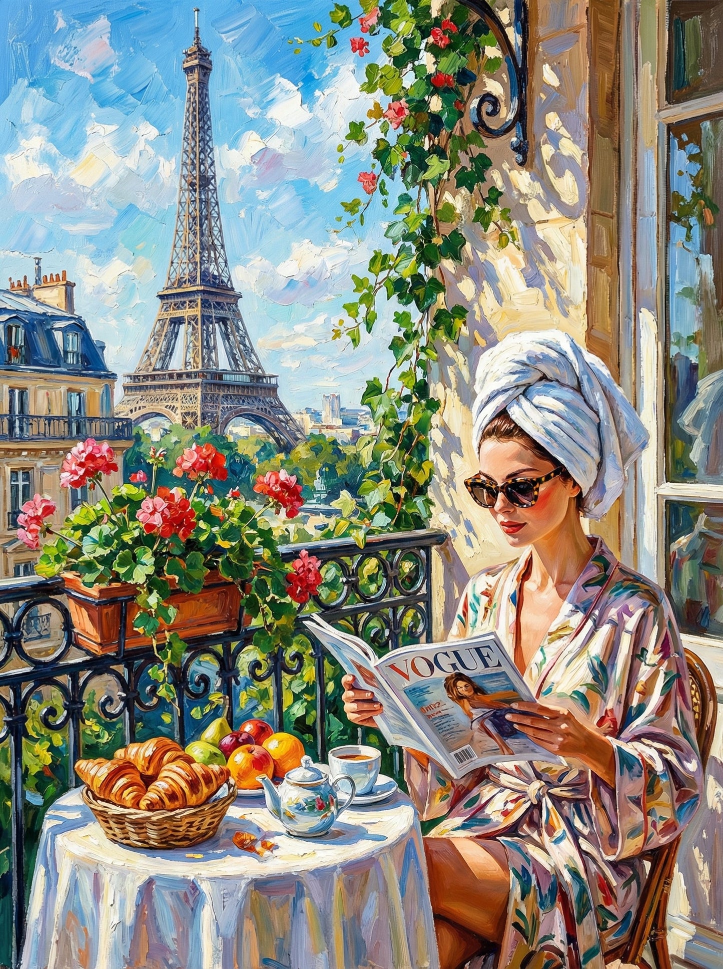 Paris Balcony Breakfast View
