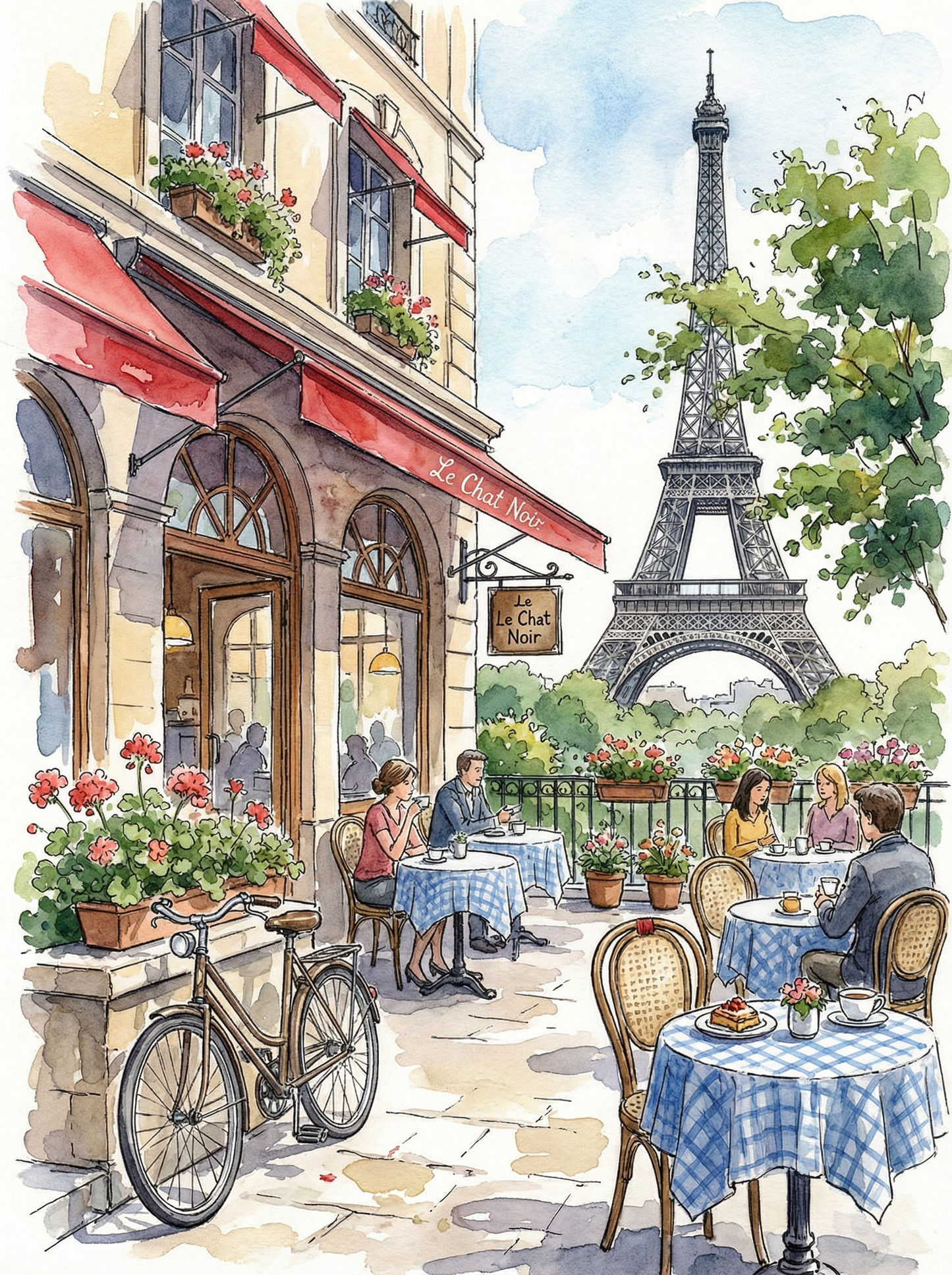 Paris Street Cafe Scene