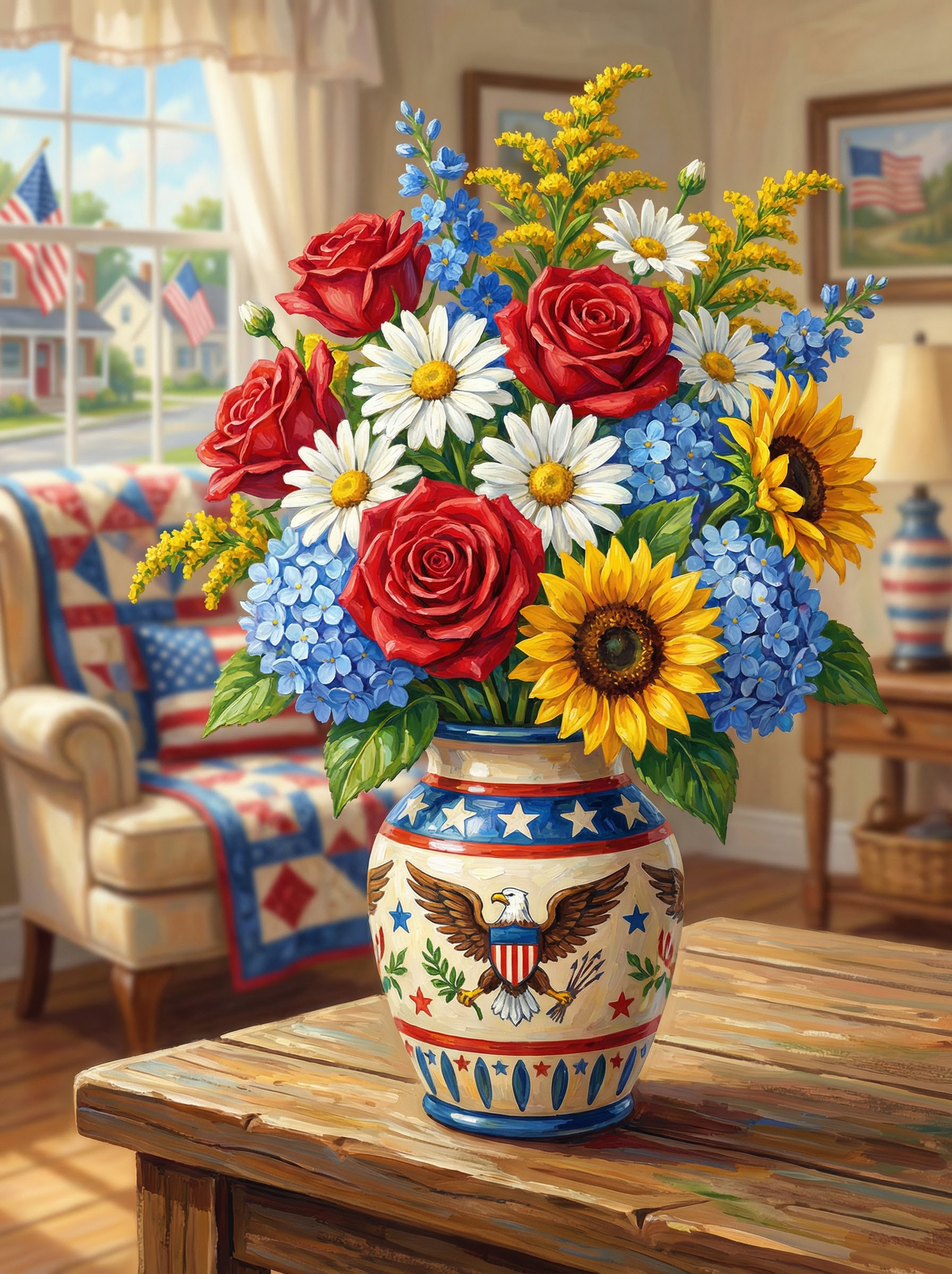 Patriotic Porch Bouquet (120 Colors)