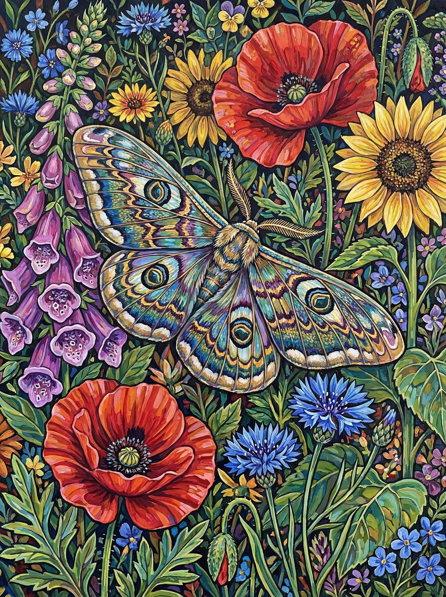 Peacock Moth Wildflowers (80 Colors)