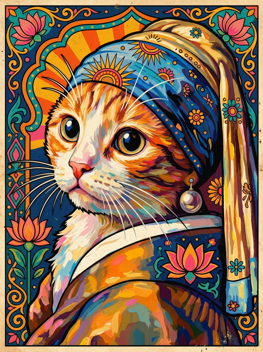 Pearl Earring Cat (120 Colors)