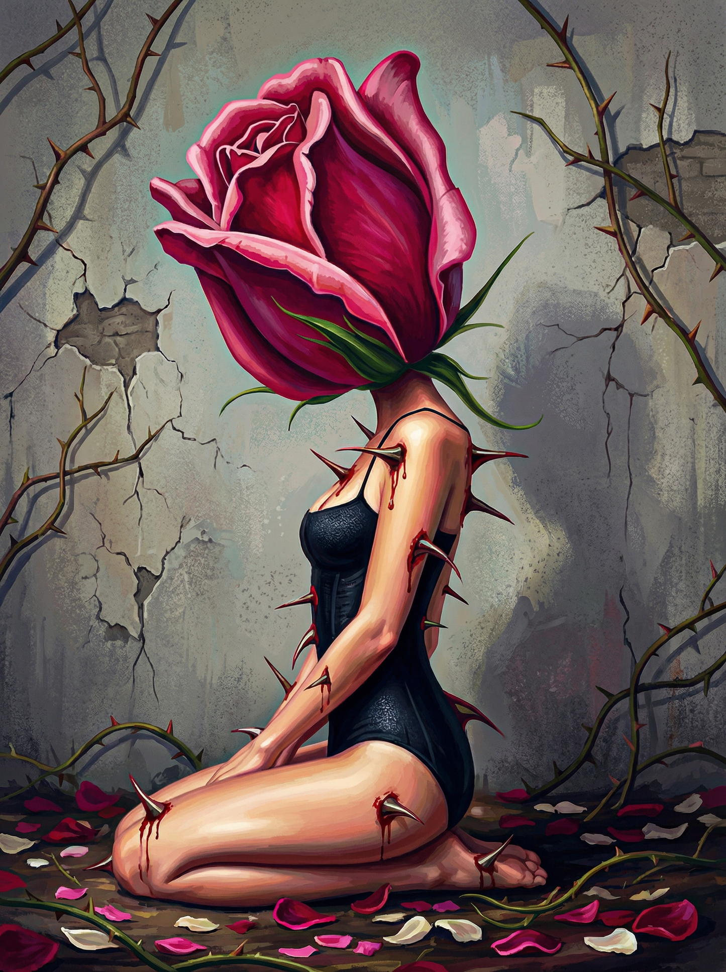 Pink Rose Thorn Maiden (80 Colors)