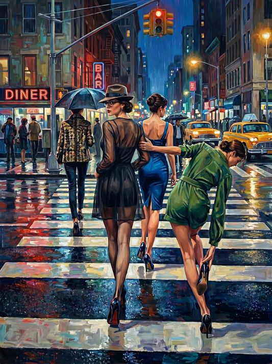 Rainy Night City Crossing (120 Colors)