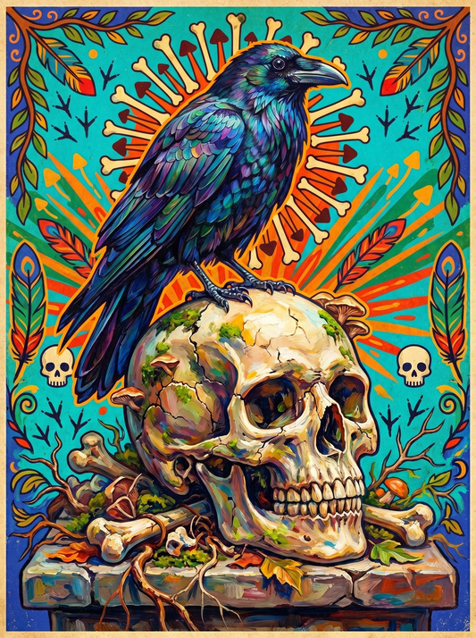 Raven And Skull (80 Colors)