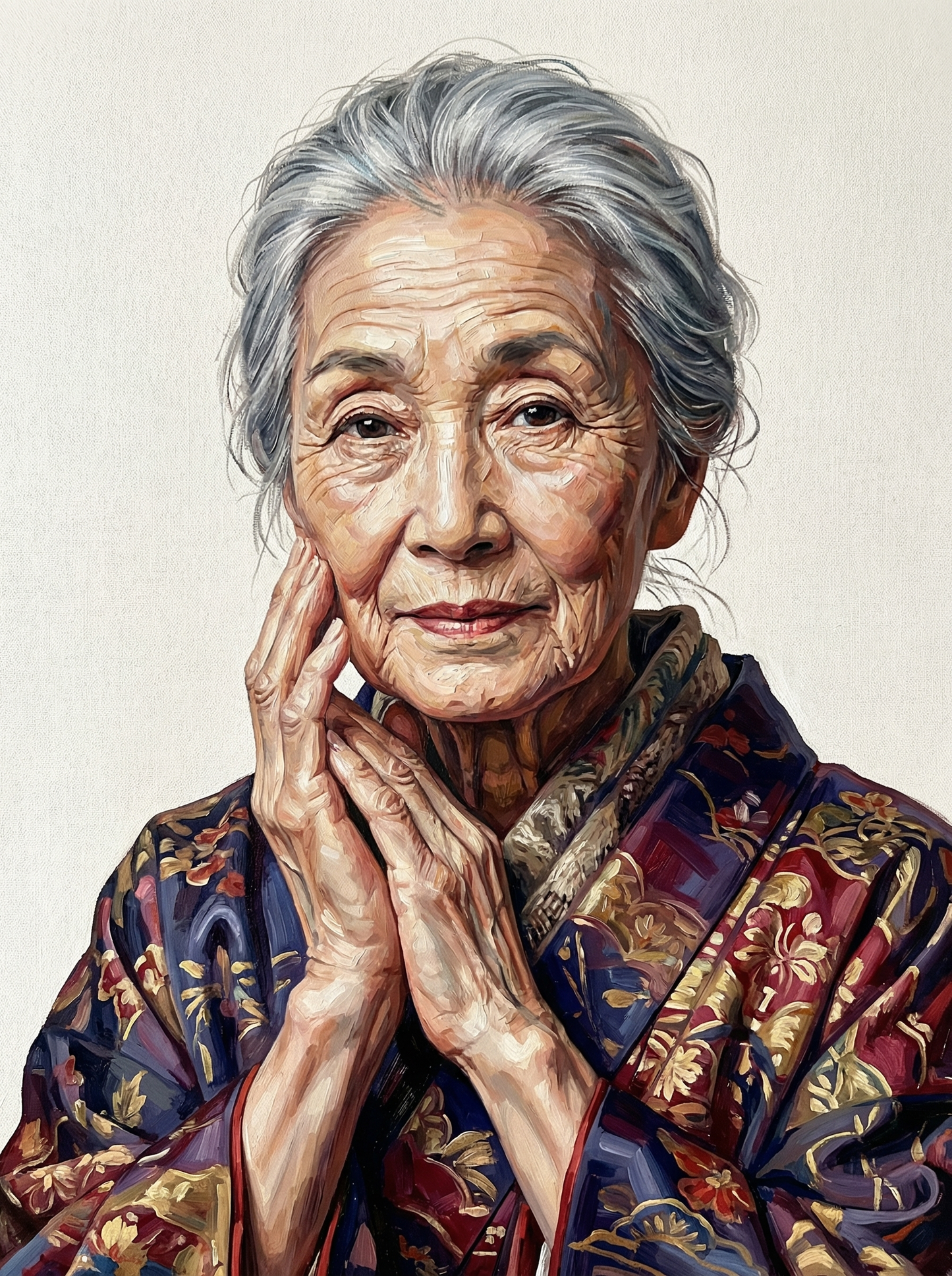 Reflective Elder Woman Prayer (80 Colors)