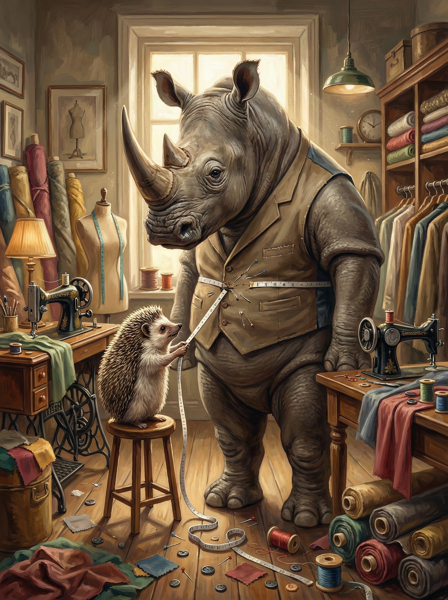 Rhino at the Tailor