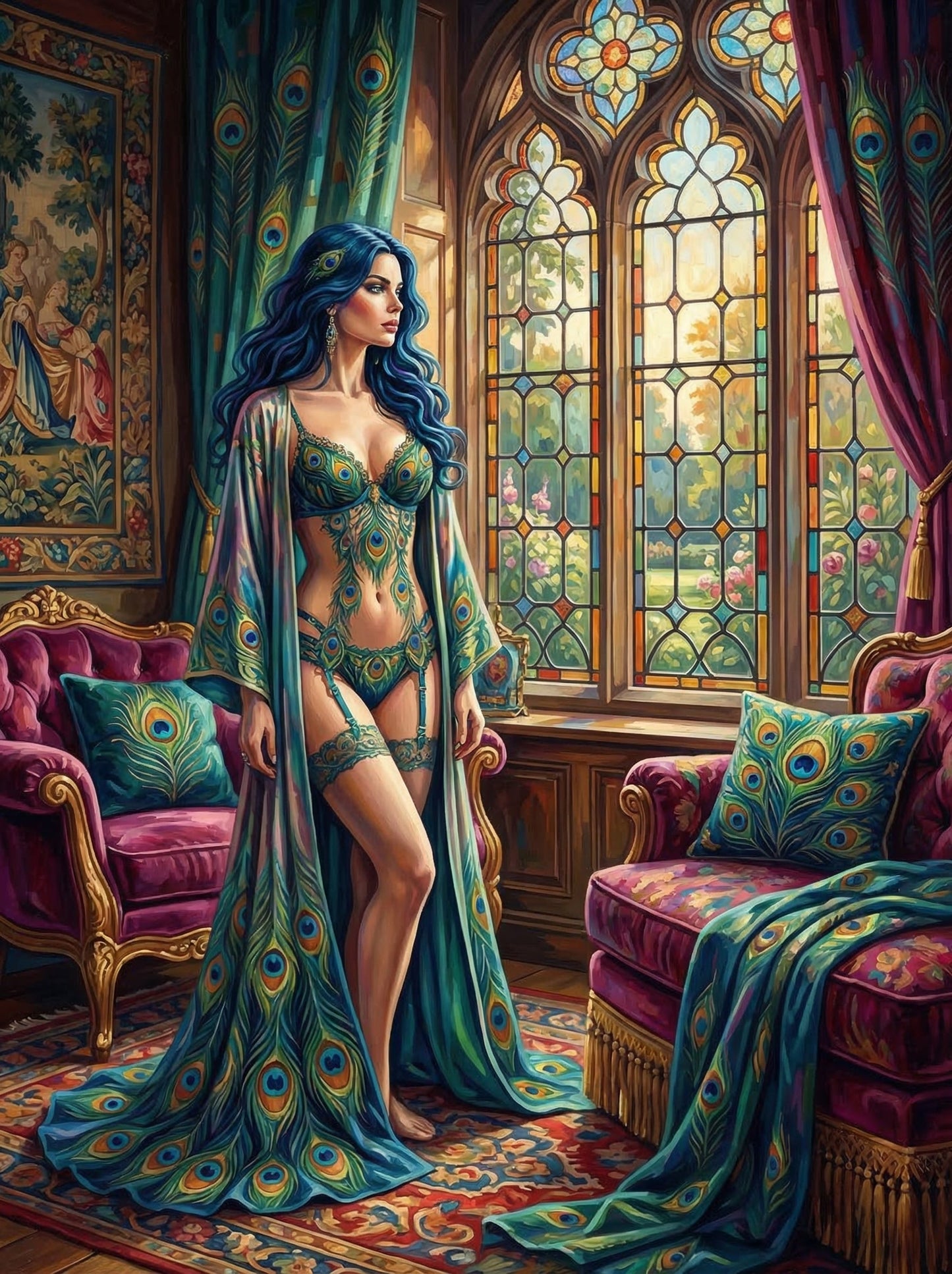 Royal Peacock Jeweled Chamber (120 Colors)