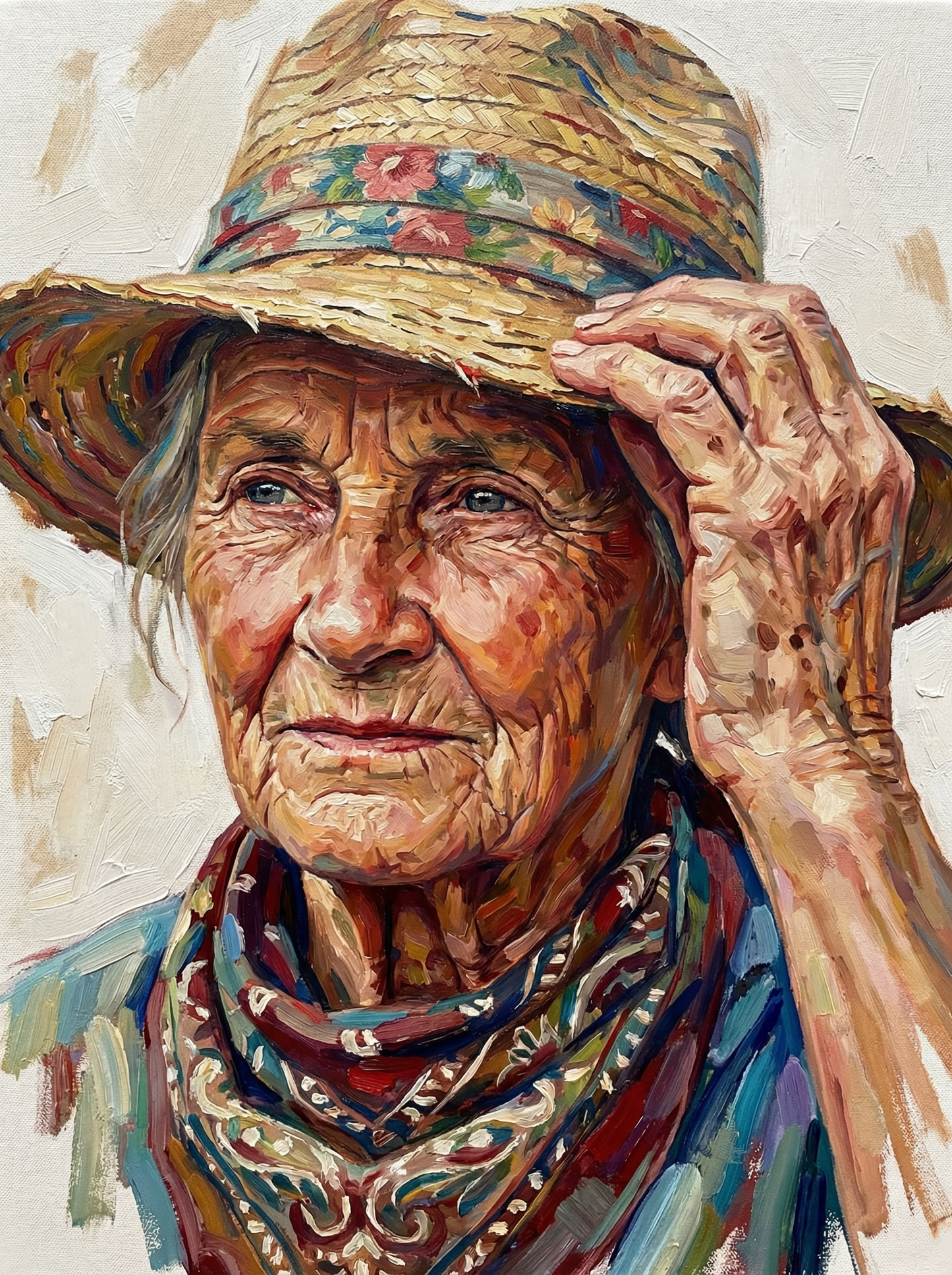 Rustic Farmer Portrait (80 Colors)