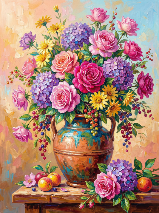 Rustic Pitcher Bouquet (80 Colors)