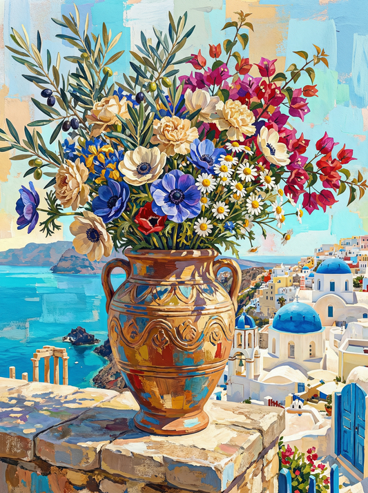 Santorini Seaside Bouquet (80 Colors)