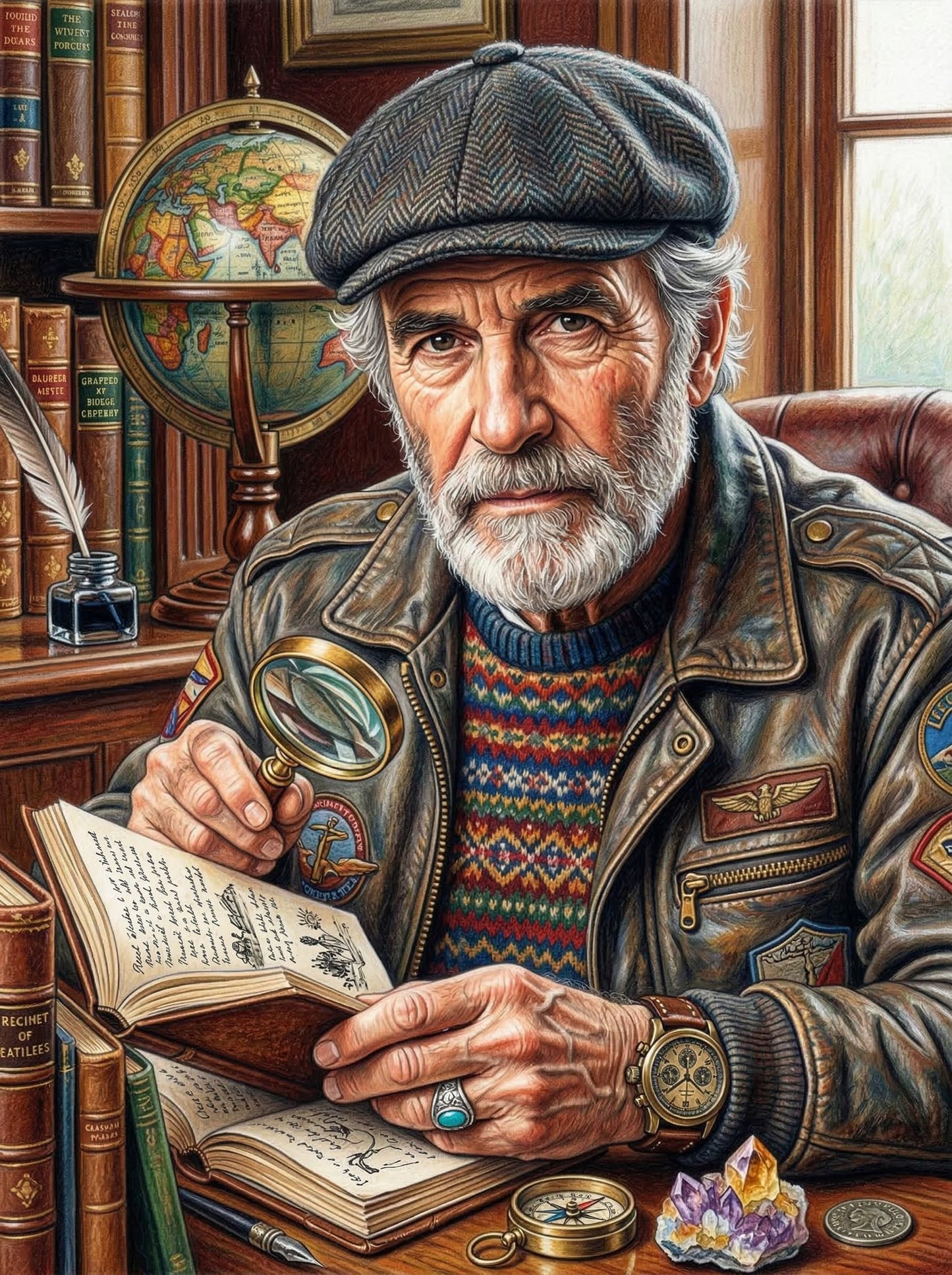 Scholar With Magnifying Glass (120 Colors)