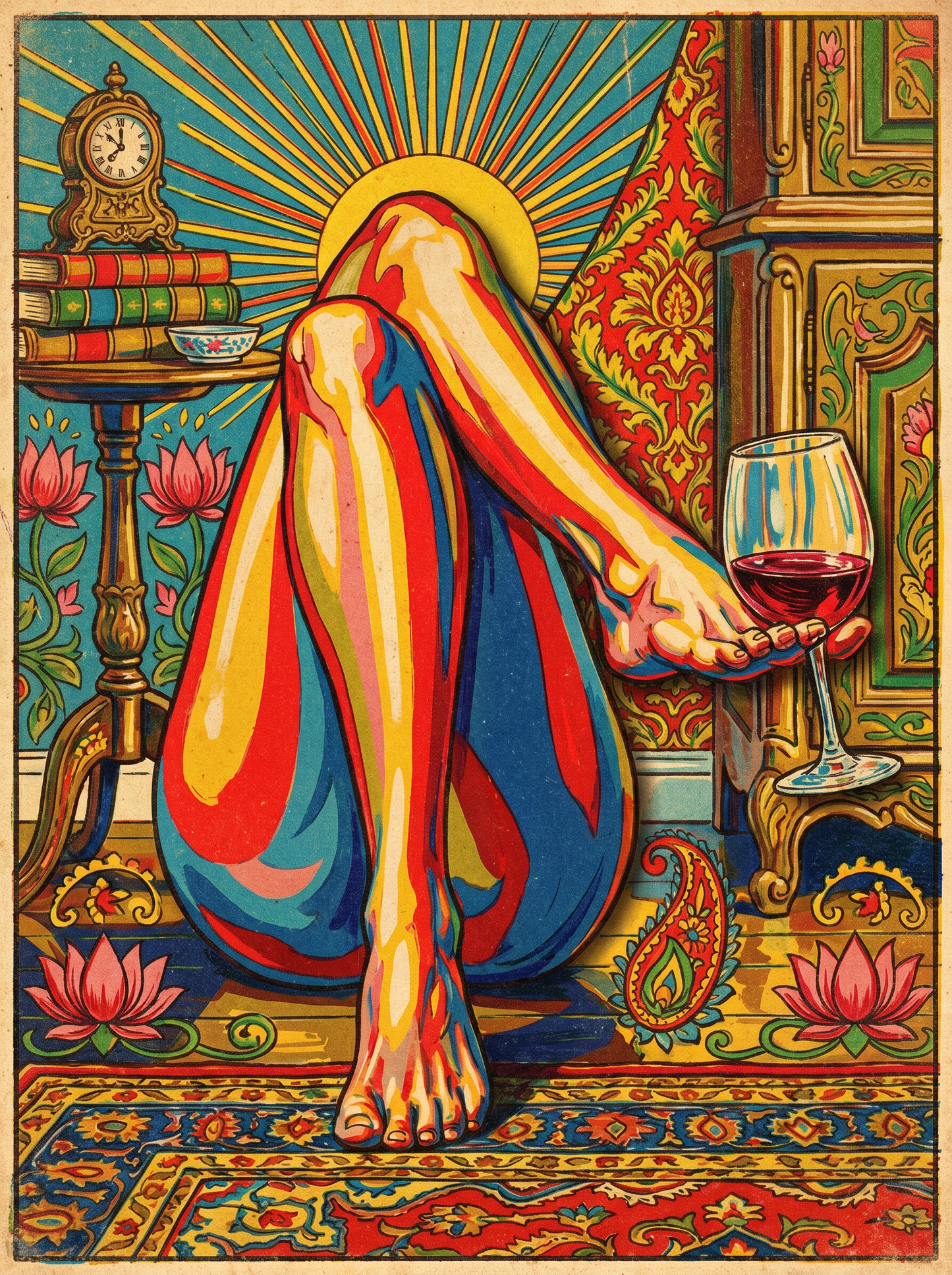 Seated Woman Wine (120 Colors)