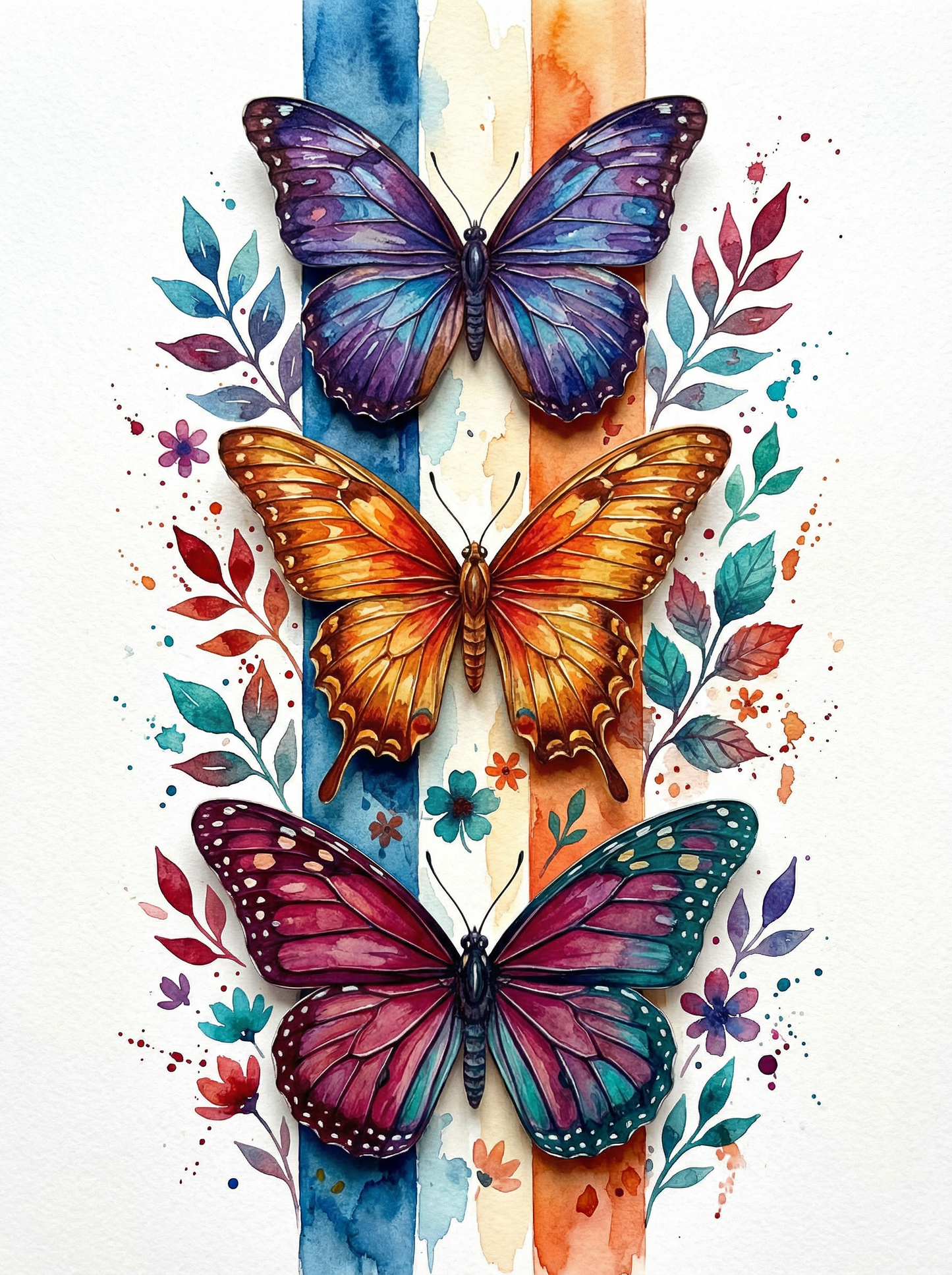 Trio of Painted Wings