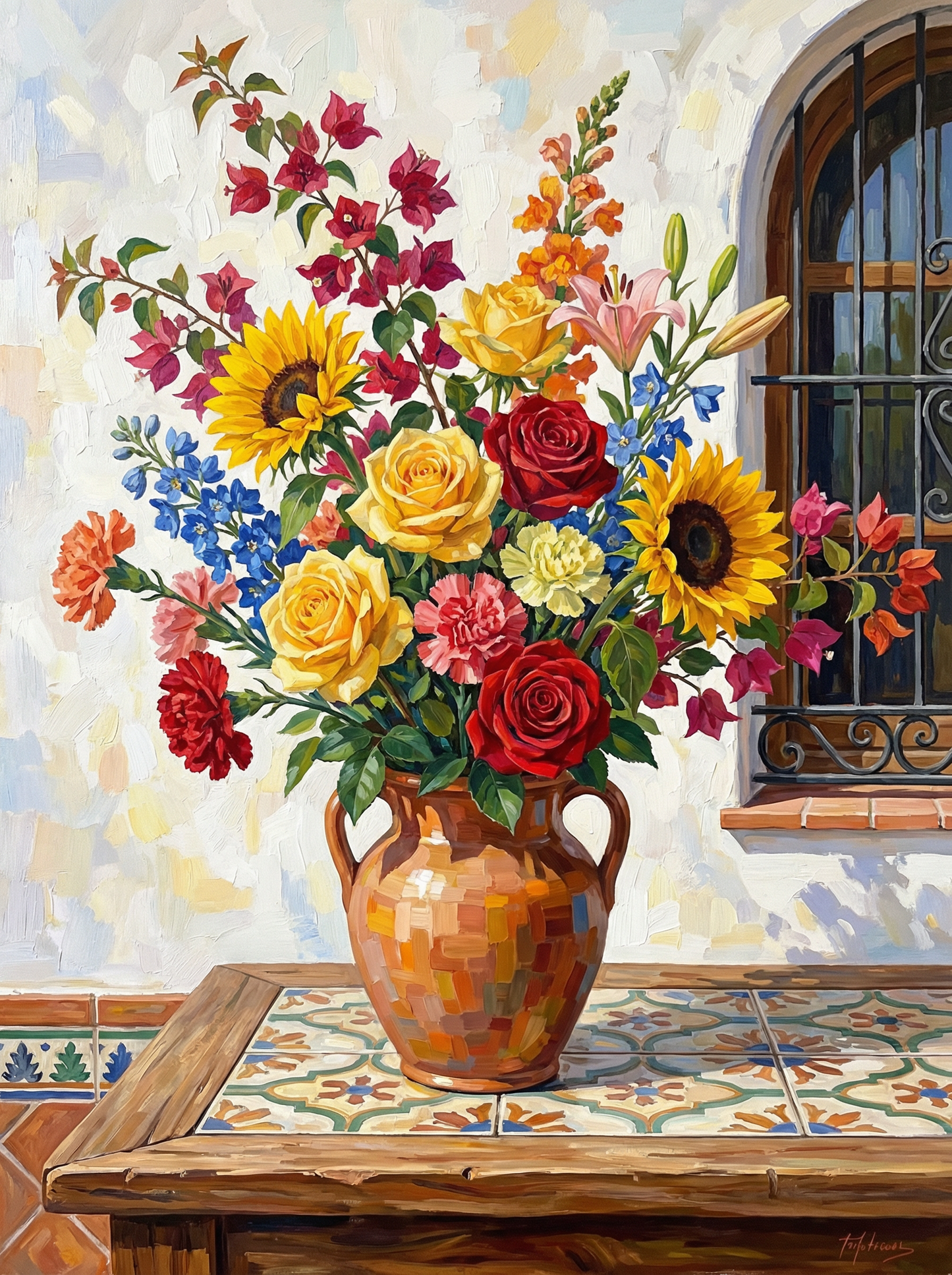 Spanish Courtyard Arrangement (120 Colors)