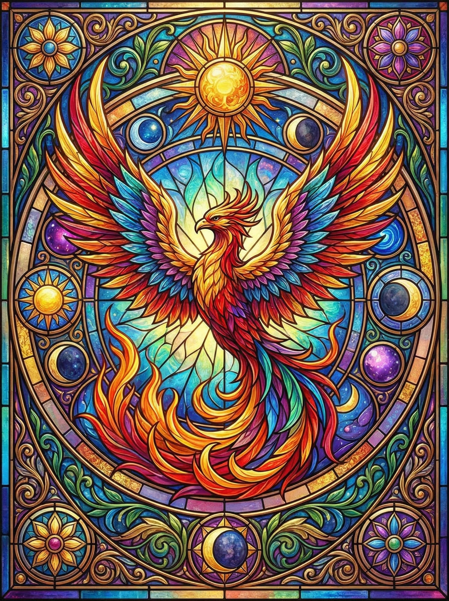 Stained Glass Phoenix