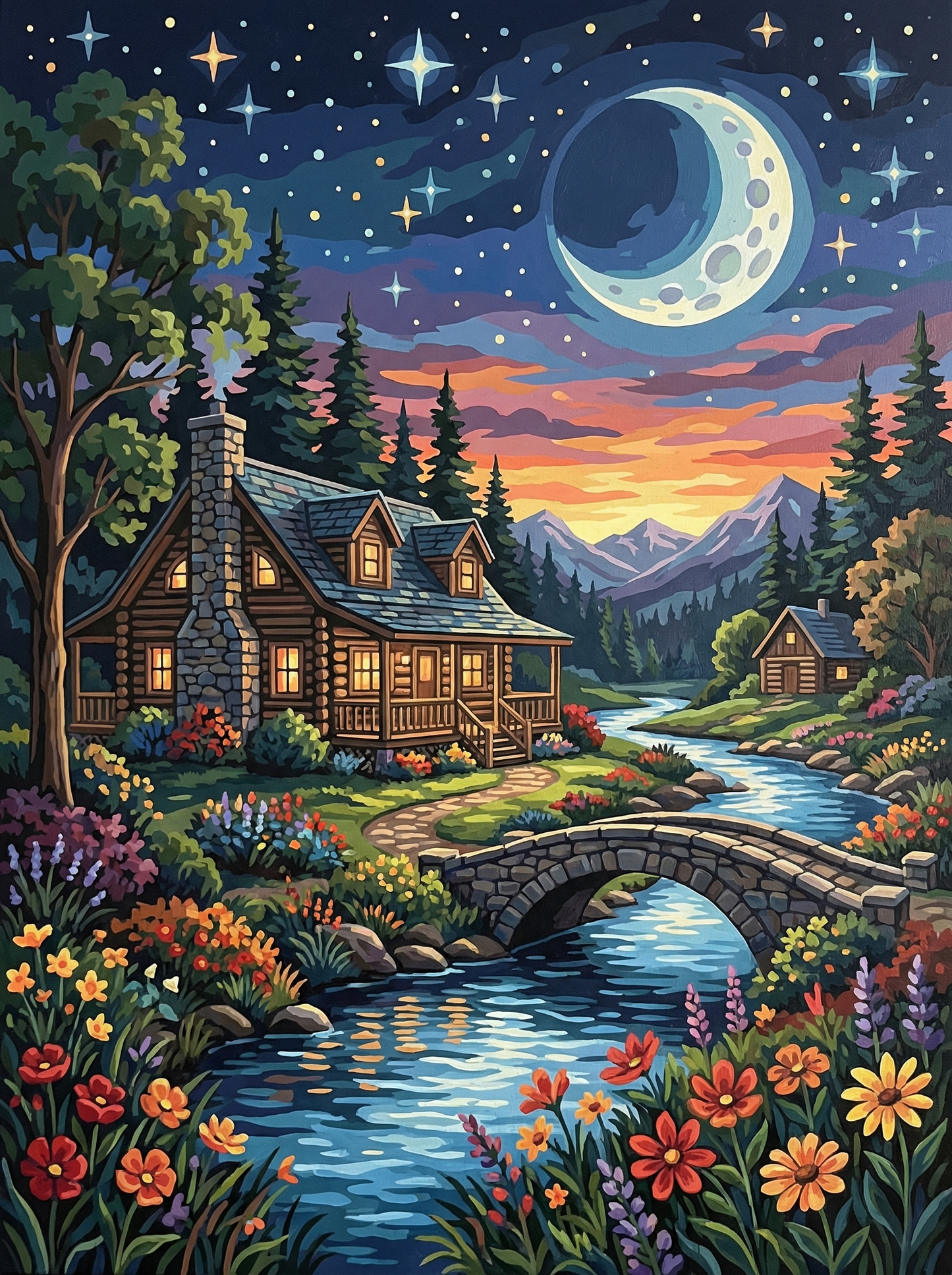 Starry Night Mountain Lodge (80 Colors)