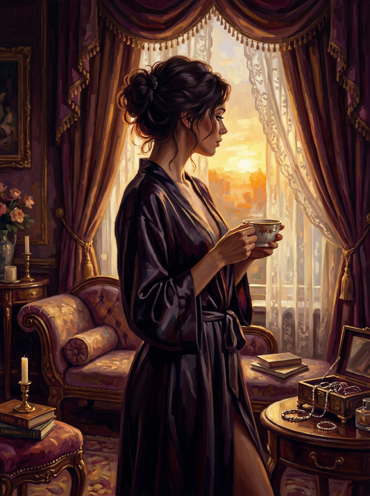 Sunset Tea Moment