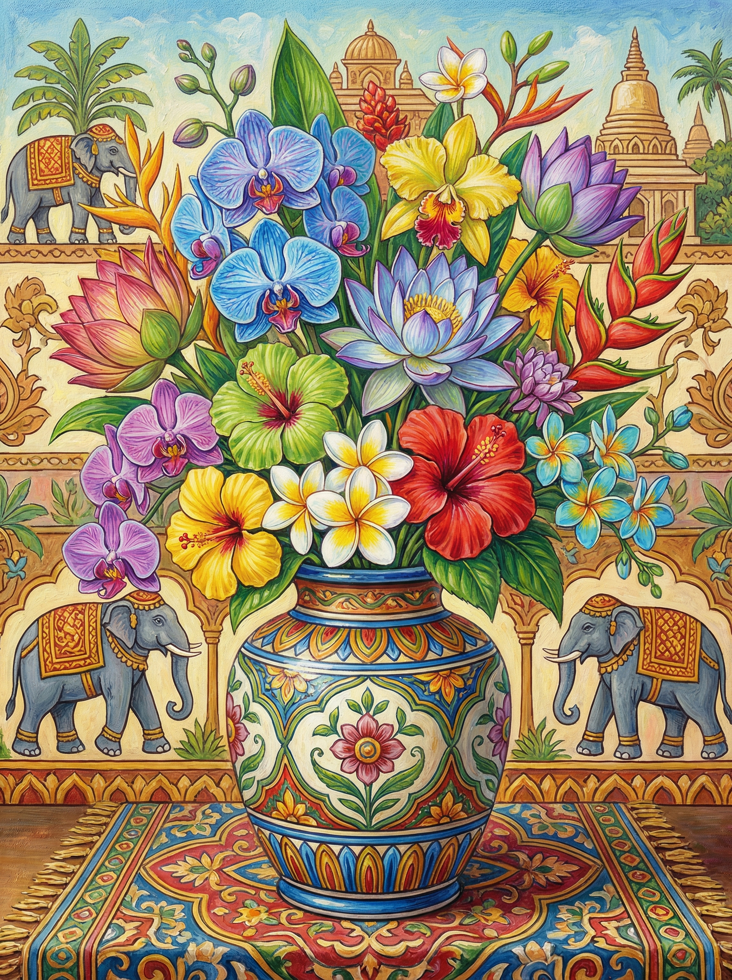Tropical Temple Flowers