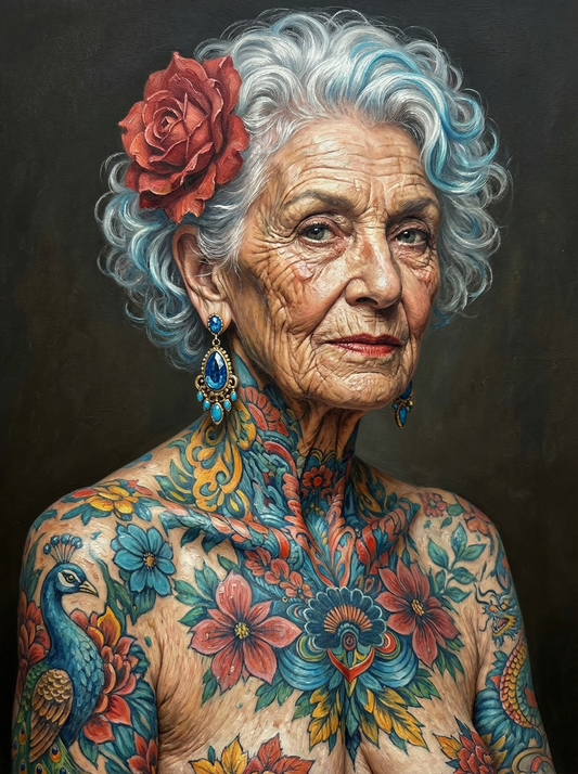 Turquoise Haired Styled Lady (120 Colors)