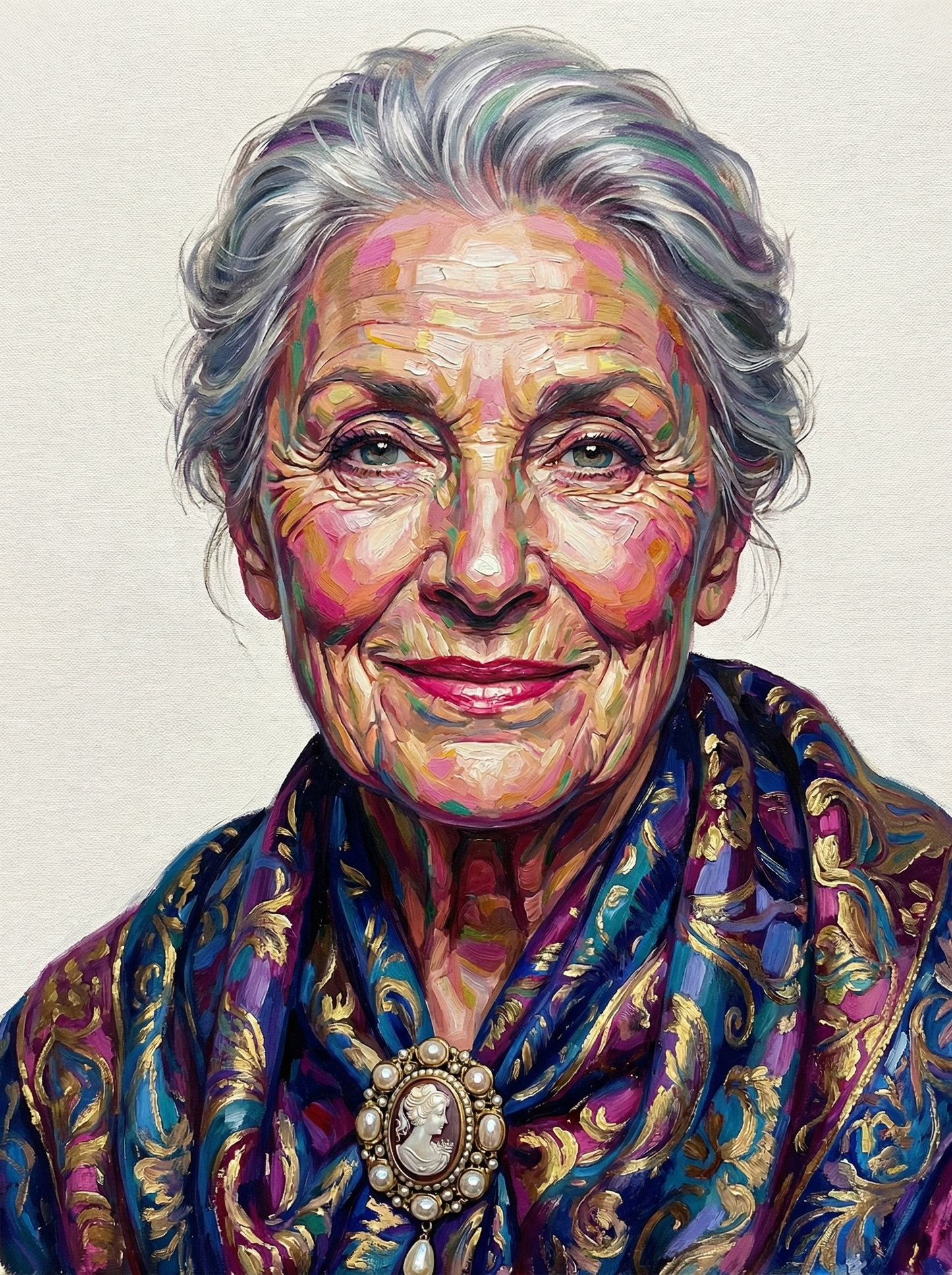 Vibrant Fabric Portrait Woman (120 Colors)