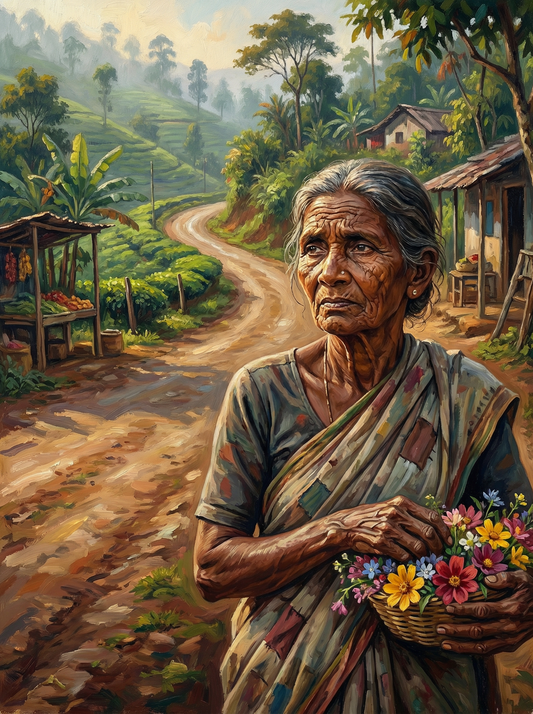 Village Path Flowers