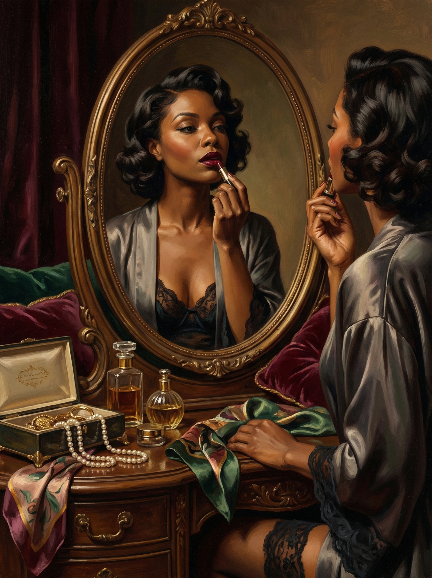 Vintage Lipstick Mirror