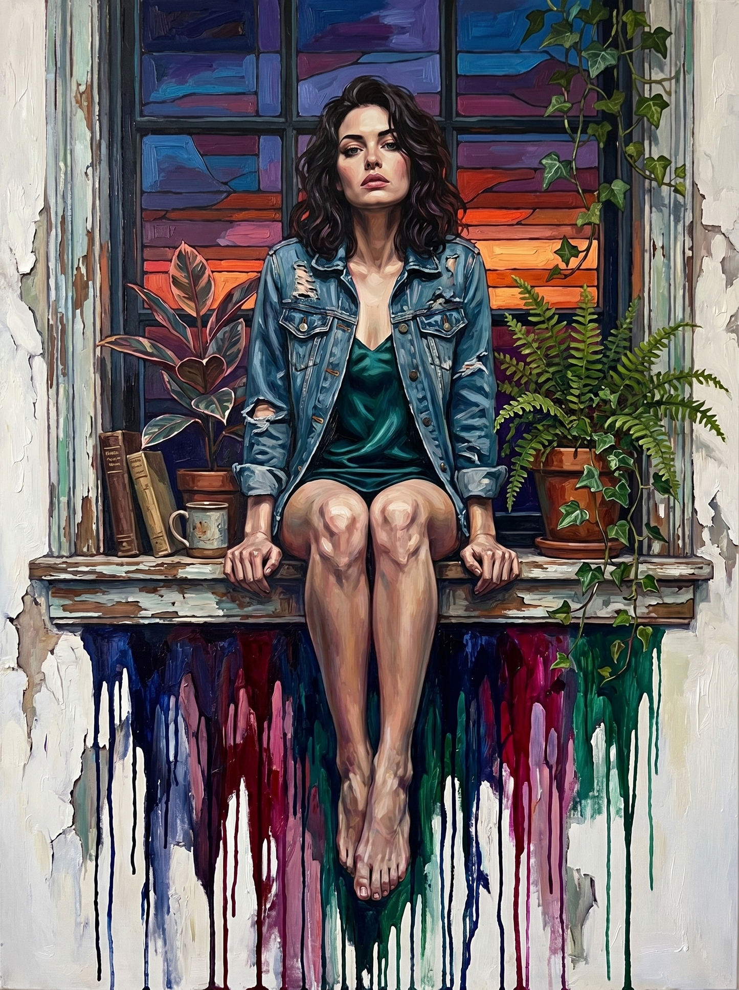 Window Girl Dreaming (120 Colors)