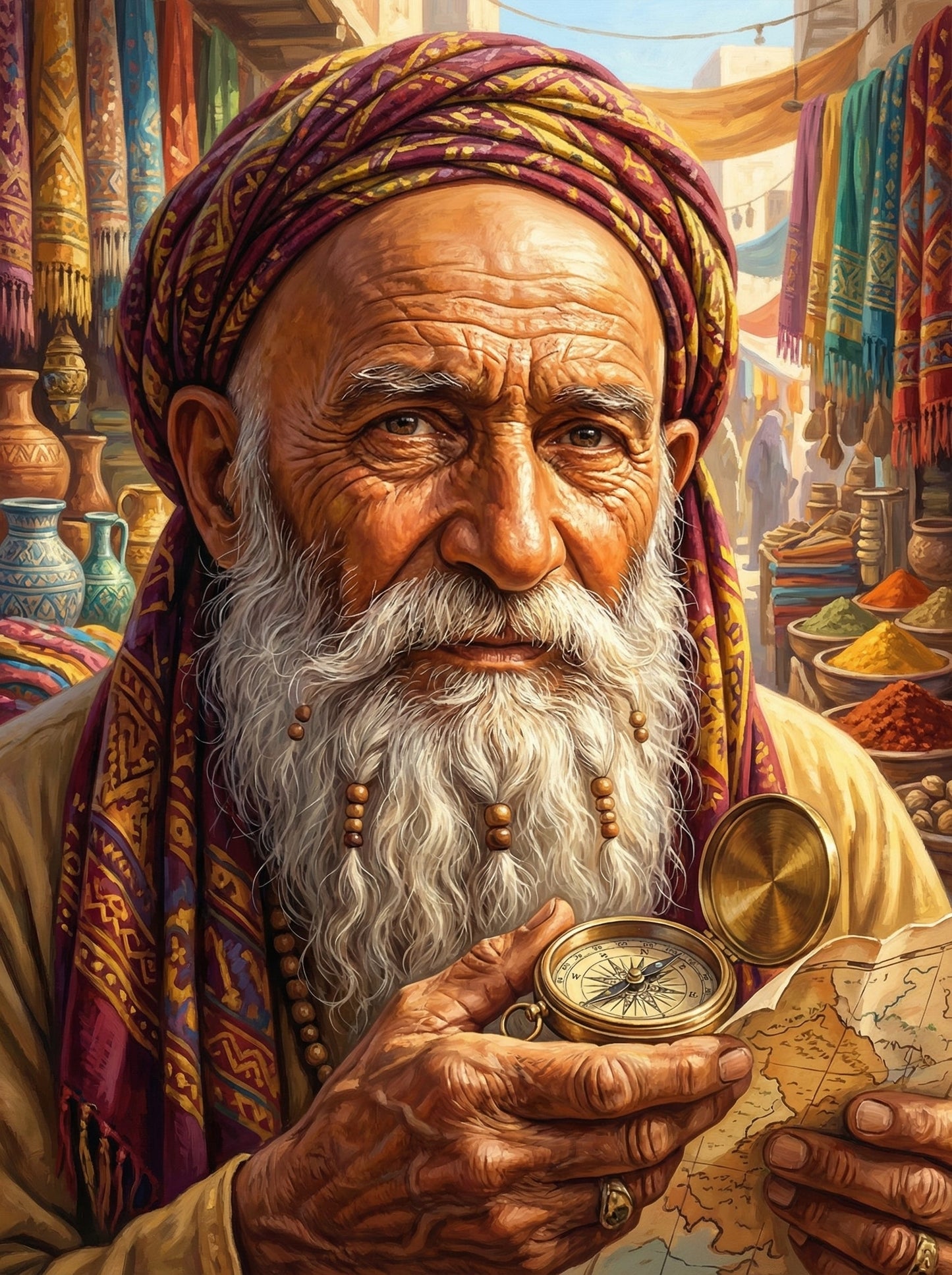 Wise Man With Compass (80 Colors)