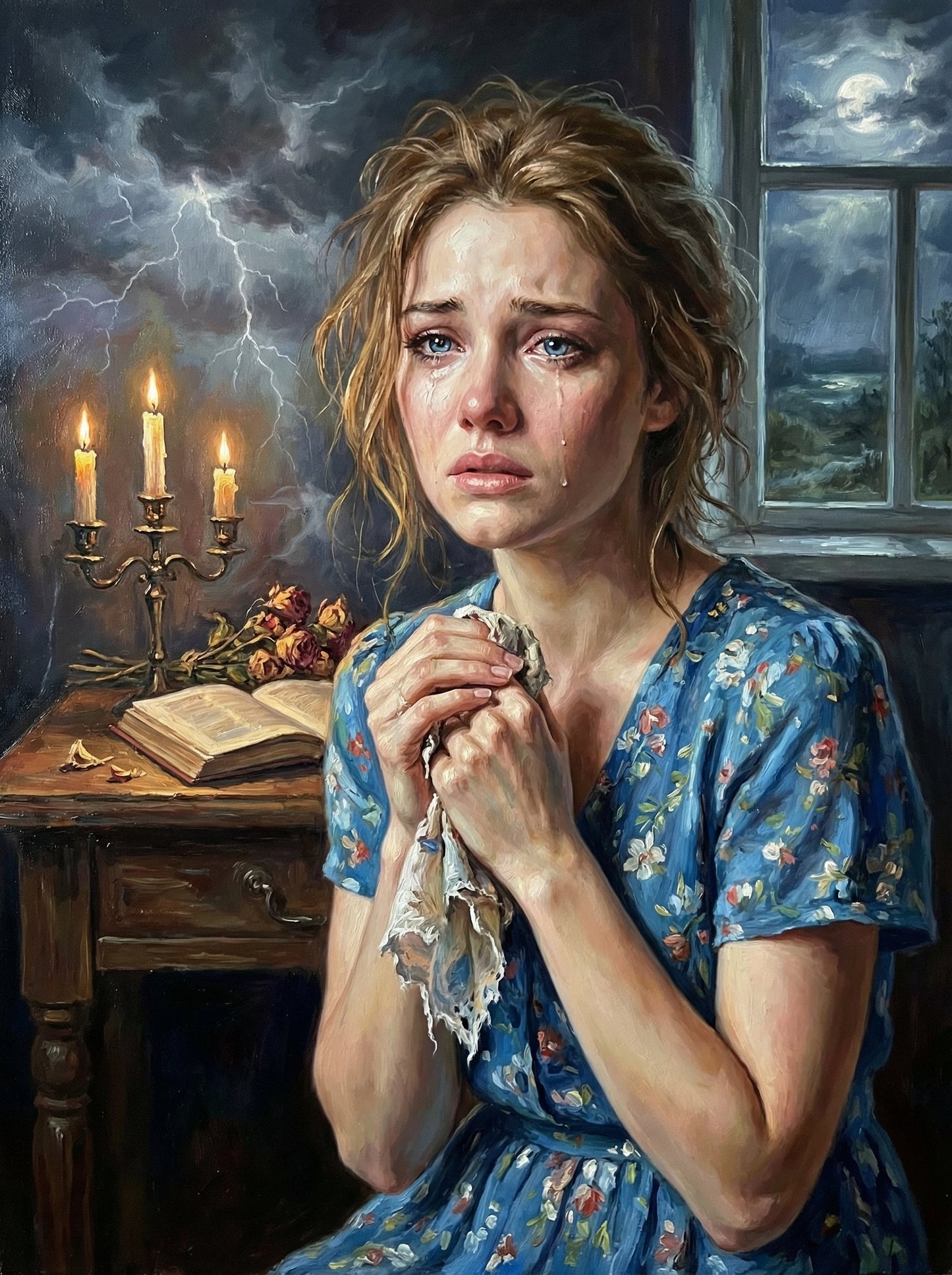 Woman Storm Window Prayer (80 Colors)