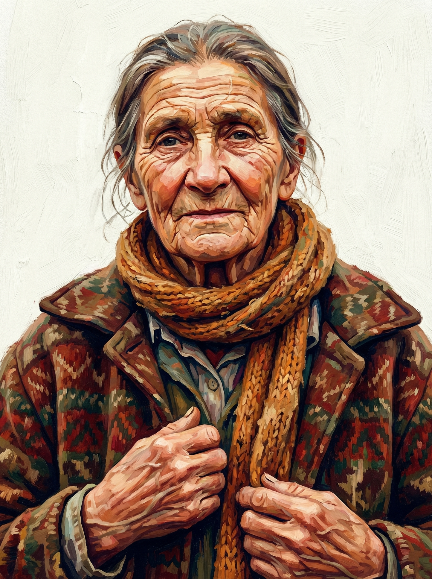Woman With Autumn Scarf (120 Colors)