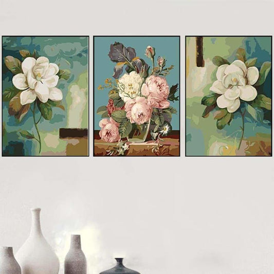 3PCS Multi Panel Paint by Numbers Kits VM96866 - 3x4050