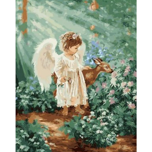 Angel Diy Paint By Numbers Kits ZXQ2505 - NEEDLEWORK KITS