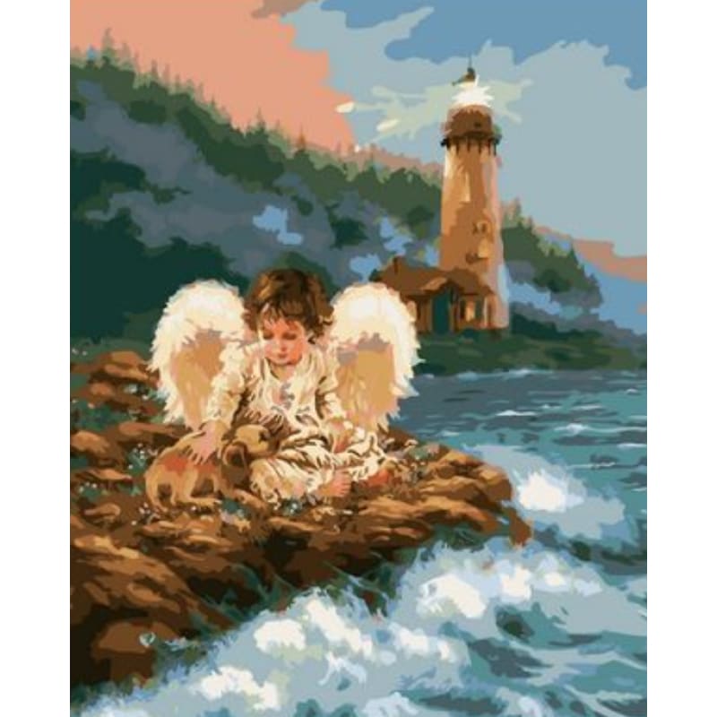 Angel Diy Paint By Numbers Kits ZXQ2508 - NEEDLEWORK KITS