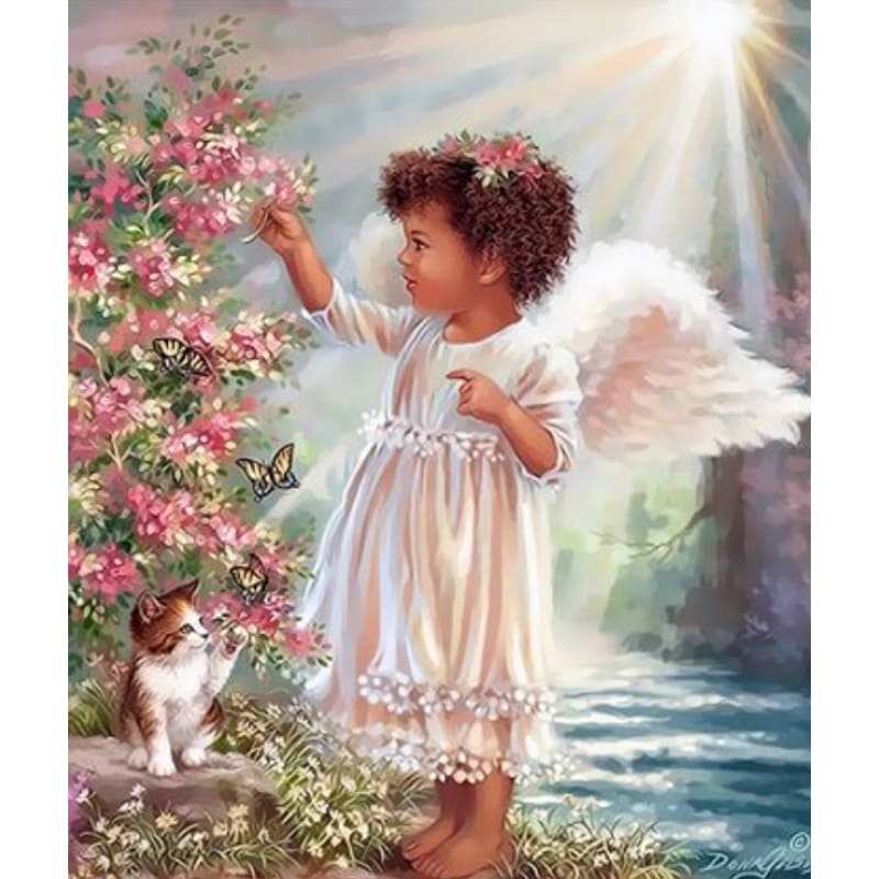 Angel Diy Paint By Numbers Kits ZXQ3430 - NEEDLEWORK KITS