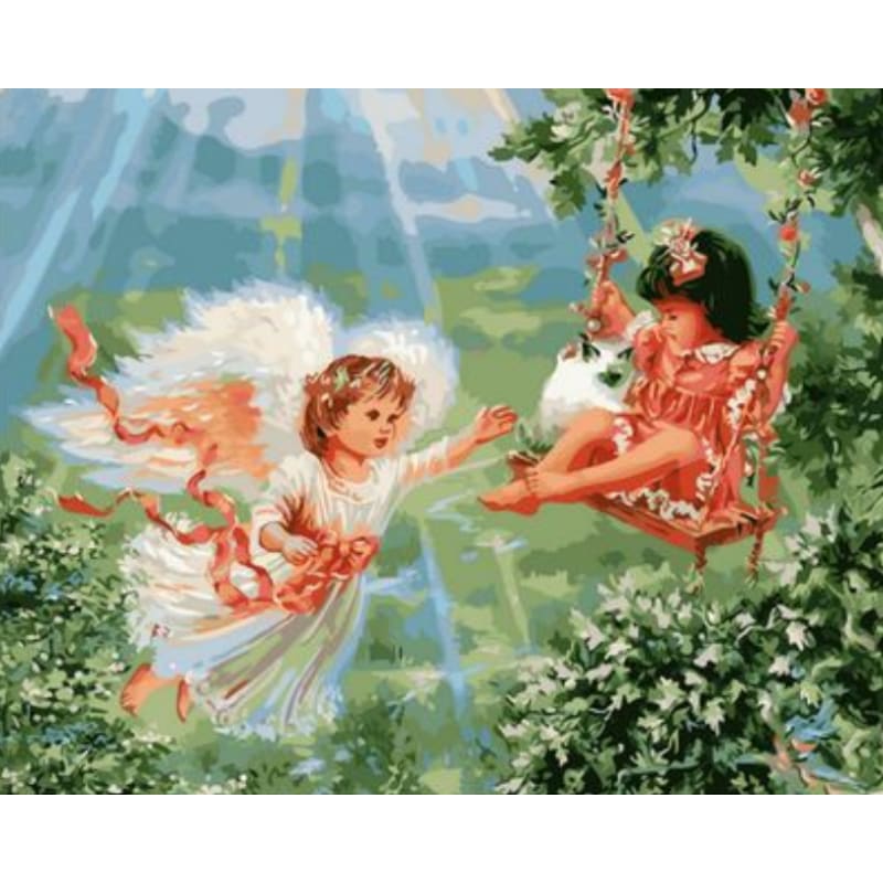 Angel Paint by Numbers Kits DIY ZXQ1277-28 - NEEDLEWORK KITS