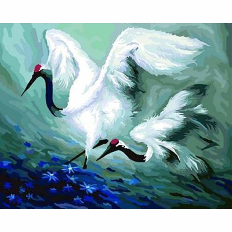 Animal Crane Diy Paint By Numbers Kits ZXB299 - NEEDLEWORK KITS